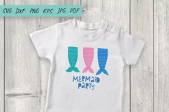 Mermaid Tail SVG, Mermaid party SVG, Mermaid Birthday Girl Product Image 2