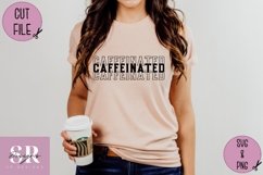 Caffeinated stacked word| vinyl cutting | coffee svg Product Image 4