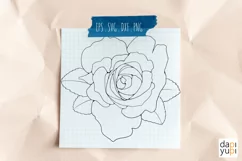 Rose Flower Line Art SVG Graphic Vol 2 Floral Line Art Product Image 5