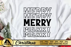 Christmas SVG PNG EPS DXF Merry SVG Cutting Printing File Product Image 1