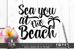 Sea you at the beach SVG PNG EPS DXF Product Image 1