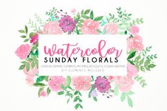 Watercolor Sunday florals Product Image 1