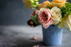 Beautiful floral card concept with fresh roses Product Image 1