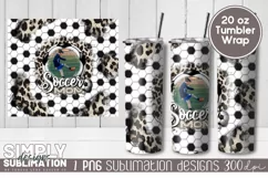 Personalized Soccer Mom Photo Sublimation Tumbler Wrap Png Product Image 1
