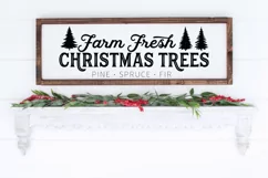 Farm Fresh Christmas Trees SVG - Holiday Decor, farmhouse Product Image 1