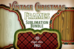 Vintage Christmas Sublimation Frames Product Image 1