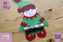 Christmas elf Money card | Paper cutting | Money card SVG Product Image 5