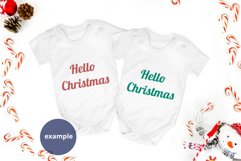 Christmas 2 baby bodysuits mockup, twin baby bodysuit mockup Product Image 2