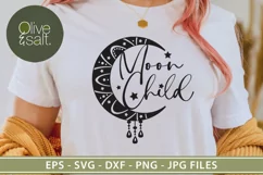 moon child svg, boho svg, hippie svg, moon quote svg Product Image 1