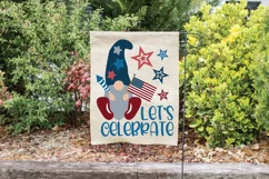 Let's Celebrate SVG Cut File - Patriotic Gnome SVG DXF EPS Product Image 4