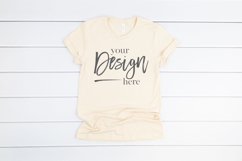 Soft Cream T-Shirt Mockup | 3001 Bella and Canvas Mock up Product Image 1