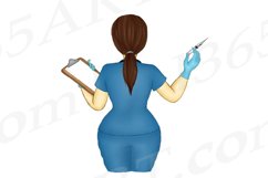 Nurse Clipart Brunette Clipart Medical RN Illustrations PNG Product Image 2