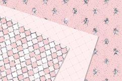 Blush and Silver Glitter Digital Paper Product Image 2