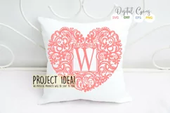 Letter W paper cut design. SVG / DXF / EPS / PNG files Product Image 3