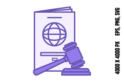 Colored Immigration Law Icon Product Image 1