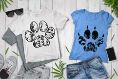 Floral Pet Paw SVG, Dog svg, Cat svg, Floral Paw Print SVG. Product Image 3