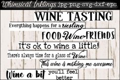 Wine Lovers Sign SVG Bundle Product Image 1