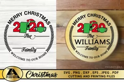 Merry Christmas 2020 SVG PNG EPS DXF Family Monogram SVG Product Image 4