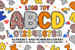 Lego toy Alphabet png clipart, build it letters doodle Product Image 1