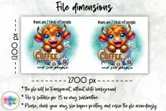 Funny Highland Cow Mug Wrap, Sarcastic Coffee Mug Print Product Image 2