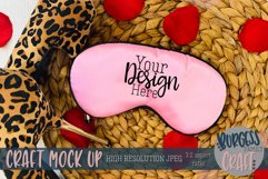 Valentine pink sleep mask with stilettos Craft mock up Product Image 1