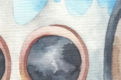 Baby transport watercolor airplane, submarine, car etc Product Image 5
