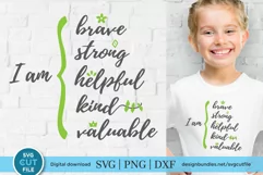 Girl power svg - a brave, strong & kind SVG for crafters Product Image 1