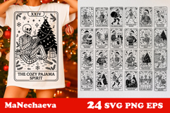 Christmas Skeleton Tarot Card Bundle | Spooky Holiday SVG Product Image 1