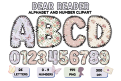 Romantic Regency Floral Alphabet PNG Letters &amp; Numbers Product Image 1