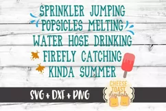 Kid Kinda Summer List - Summer Vacation SVG PNG DXF Cut File Product Image 2
