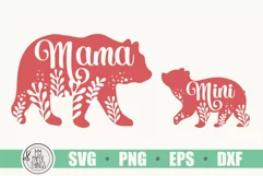 Mama Bear Svg | Baby Bear Svg | Mommy and me svg Product Image 2