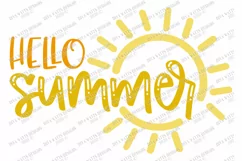 Hello Summer - Sunshine - Shirt - Tote - Sign - SVG DXF Sun Product Image 3