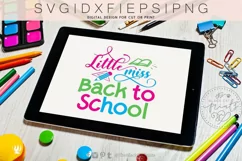 Little miss Back to school SVG PNG EPS DXF Product Image 3