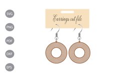 Earrings SVG Template Design Product Image 1