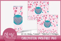 Mom Typography 20 oz Skinny Tumbler Sublimation Design Product Image 1