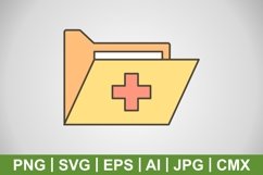 Vector Medical Folder Icon Product Image 1