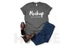 Tshirt Mockup Bella Canvas 3001 Deep Heather Tshirt Mockup Product Image 1