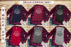 Bella Canvas 3001 Mock-up Bundle Buffalo Plaid style Product Image 1