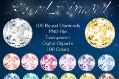 100 Round Diamond Clip Arts Product Image 1