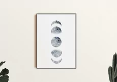 Watercolor moon phases print INSTANT DOWNLOAD Product Image 2