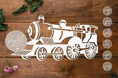 Steam Train- SVG EPS DXF PNG PDF JPG Cut File Product Image 1