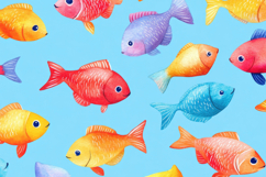 Colorful Fishes Background Wallpaper Product Image 1
