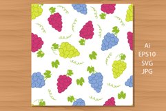 Grape. 6 Seamless patterns. Product Image 5
