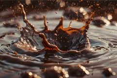 Dramatic closeup of a water splash resembling a crown, backl Product Image 1