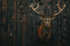 Mounted Deer Head Background Wallpaper Product Image 1