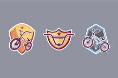 BMX Bike Badge illustrations Product Image 1