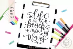 Life Is A Beach Enjoy The Waves SVG | Funny Summer SVG Product Image 2