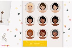 Girl clipart avatar, female logo, social brand LVB64 Olive Product Image 4