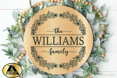 Family Monogram SVG Family Name SVG Farmhouse Wreath SVG Product Image 2