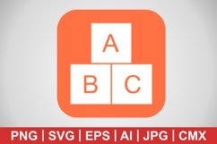 Vector ABC Cubes Icon Product Image 1